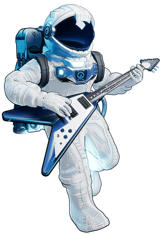 Astronaut floating